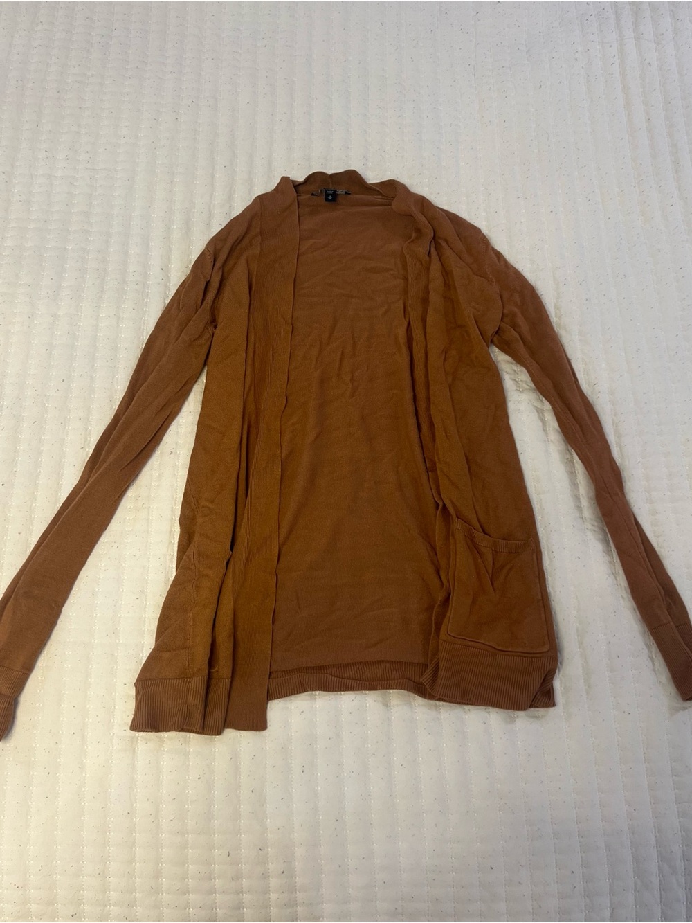 Express women's Open-Front Rust Brown Cardigan